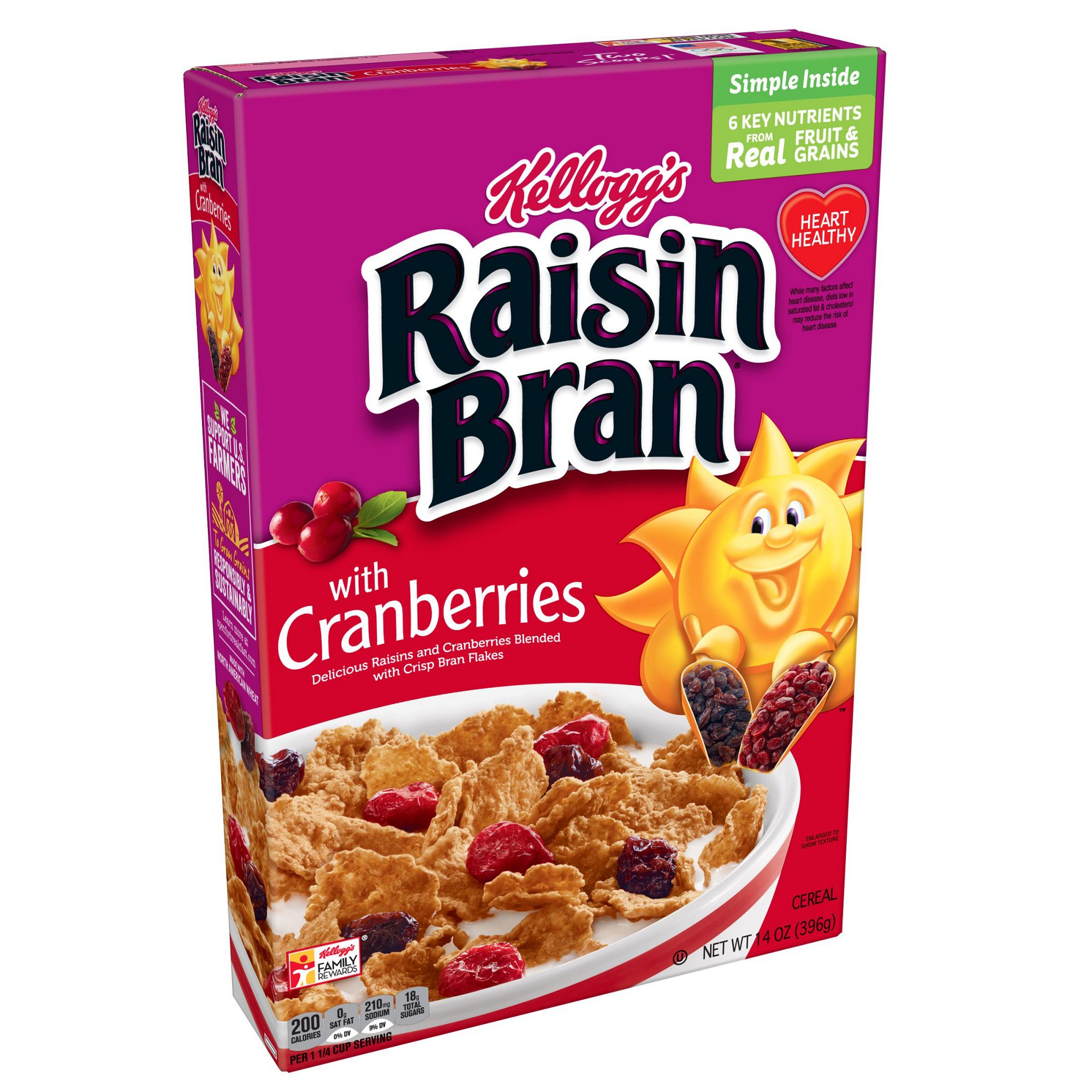 Kelloggs Raisin Bran With Cranberries