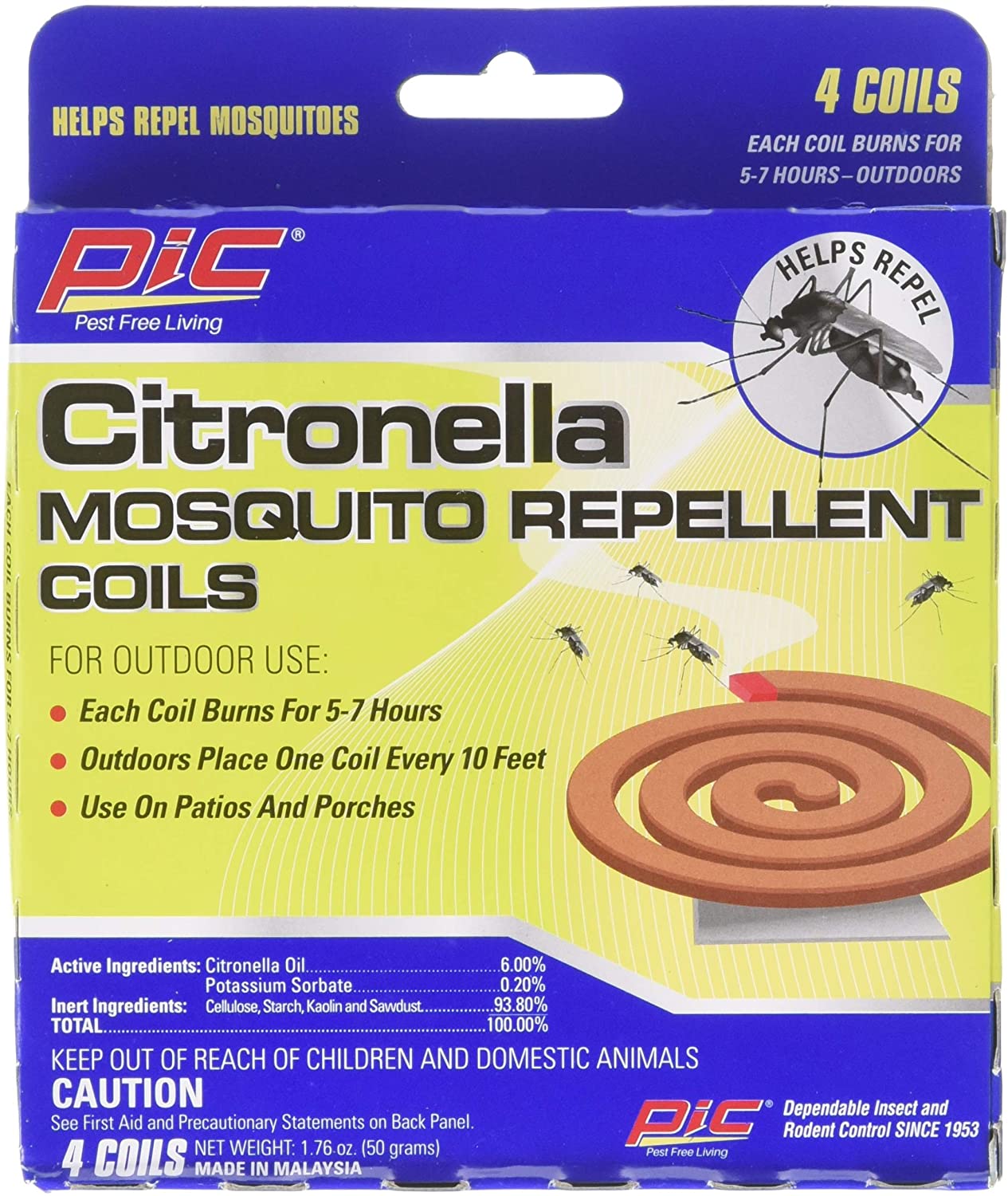 Citronella Mosquito Repellent Coils 10PK