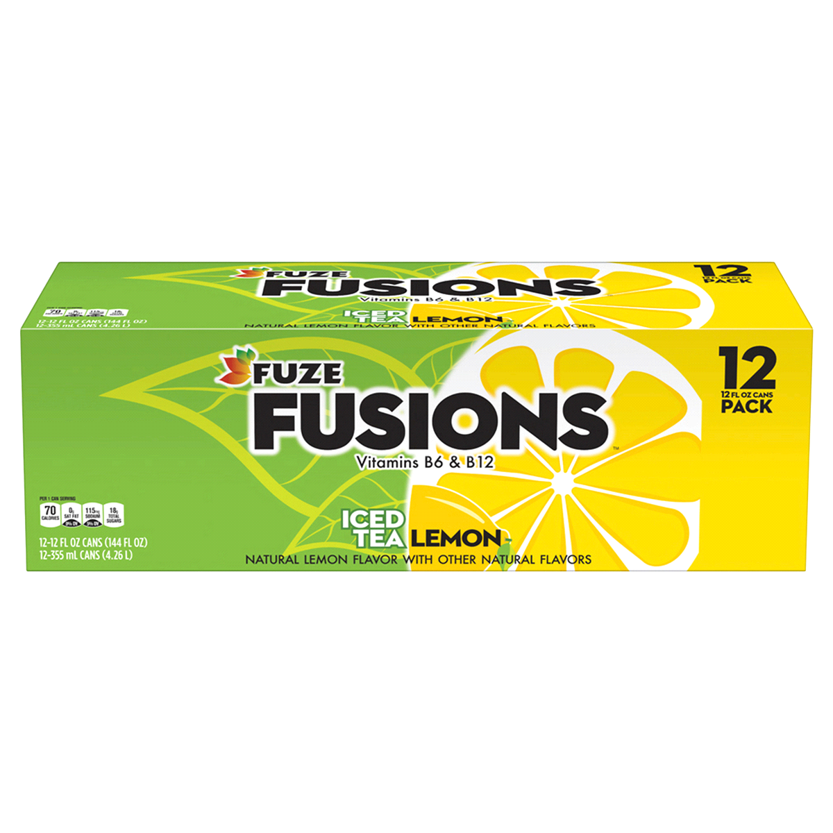 Fuze Fusions Iced Tea Lemon Can 12PK