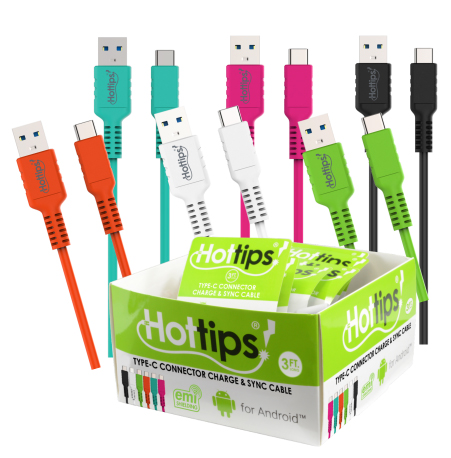Hot Tips Charge & Sync cable 3 ft Android